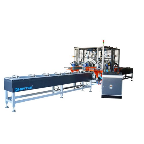 Automatische Senkrechtstoßmaschine - HDSP 500 - HF HAYTEK PLASTIC AND PLASTIC MACHINERY CO - für PE-Rohre / für PVC-Profile