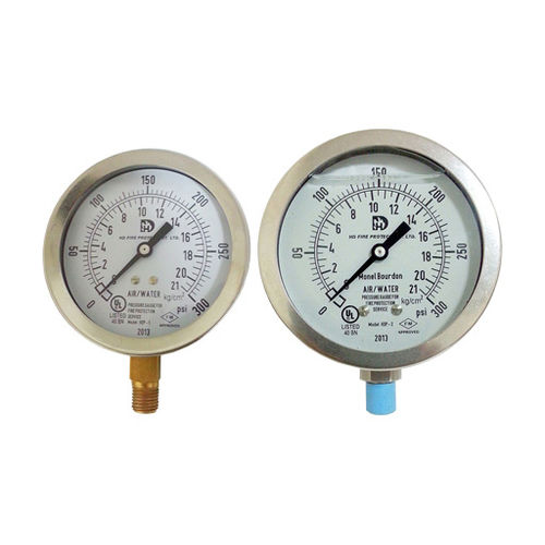Analoges Manometer - HDP series - HD FIRE PROTECT PVT. LTD. - mit Zifferblatt-Anzeige / Edelstahl / für Feuerlöscher