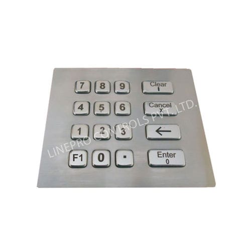 Nummernblock / 16 Tasten - LP 3272 - LINEPRO CONTROLS PVT.LTD - einbaufähig / Metall / gebürsteter Edelstahl