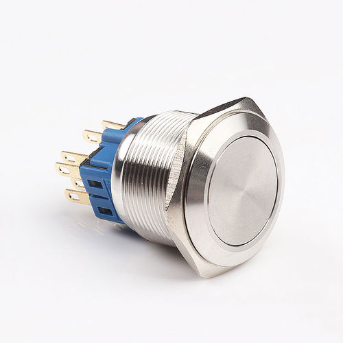 LED-beleuchteter Drucktaster -  YXG series - Shanghai Yongxing Electronic Switch Co.,Ltd - Edelstahl / rund / flach