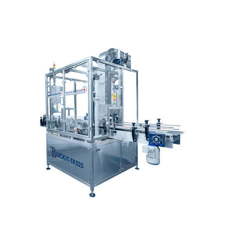 Abfüllmaschine für Kübel - SAS-J BuckIt TSK 25 - Shemesh Automation Ltd - feuchte Reinigungstücher / vertikal / mit hoher Drehzahl