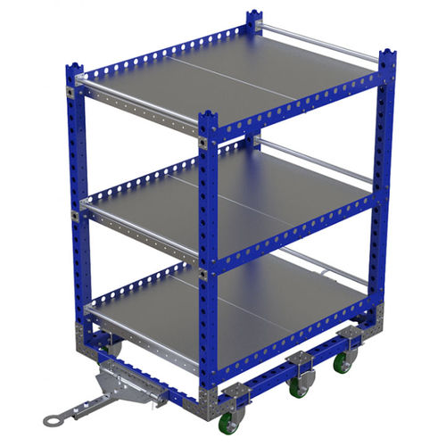 Transportwagen - Q-100-0085  - FlexQube - Metall / Fachböden / 6-Rad