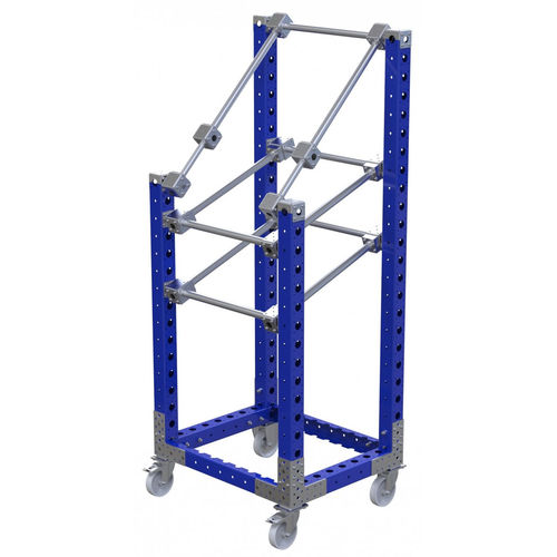 Wagen für Materialumschlag - Q-100-0153  - FlexQube - Metall / Werkzeughalter / mit Lenkrolle