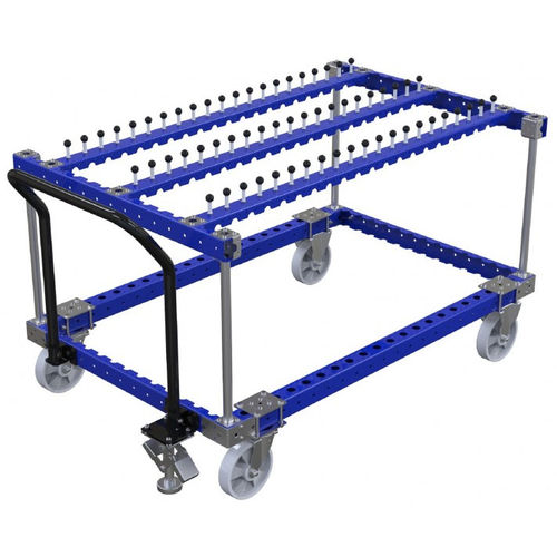 Wagen für Materialumschlag - Q-100-0357  - FlexQube - Metall / für Rohre / mit Lenkrolle