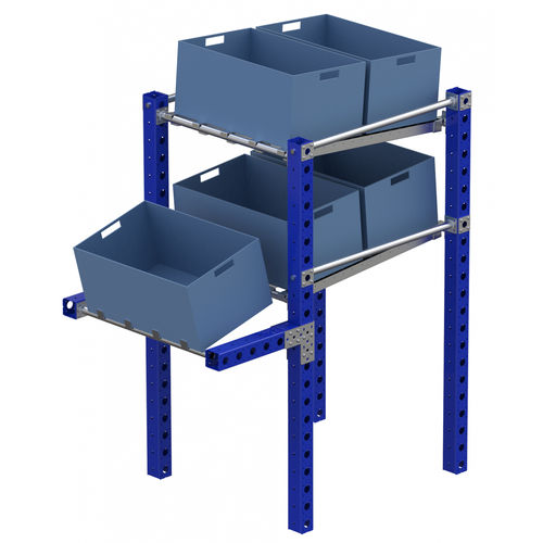 Warenlager-Regal - Q-100-0041  - FlexQube - modular / verstellbar / für Schachteln