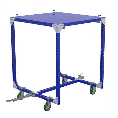 Wagen für Materialumschlag - Q-100-1043  - FlexQube - Metall / Fachböden / für Behälter