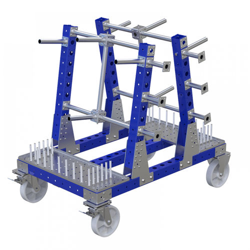 Wagen für Materialumschlag - Q-100-0836  - FlexQube - Metall / Gitter-Plattform / Portal