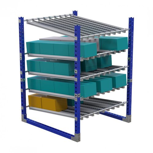 Warenlager-Regal - Q-100-0854  - FlexQube - modular / für Schachteln / Winkel