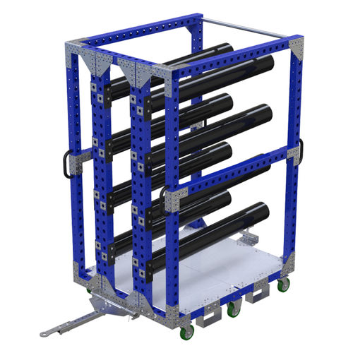 Wagen für Materialumschlag - Q-100-0872  - FlexQube - Metall / für schwere Lasten / 6-Rad