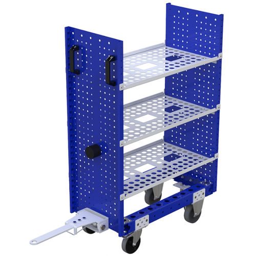 Wagen für Materialumschlag - Q-100-0792  - FlexQube - Metall / Fachböden / mit Lenkrolle