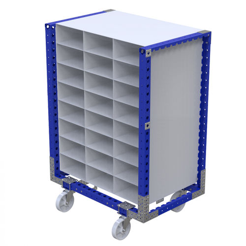 Wagen für Materialumschlag - Q-100-0307  - FlexQube - Metall / mit Lenkrolle