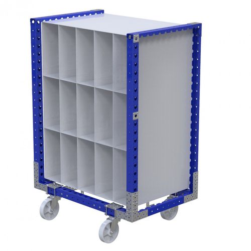 Wagen für Materialumschlag - Q-100-0306  - FlexQube - Metall / mit Lenkrolle