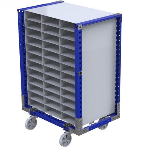 Wagen für Materialumschlag - Q-100-0313  - FlexQube - Metall / mit Lenkrolle