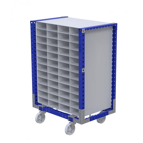 Wagen für Materialumschlag - Q-100-0310  - FlexQube - Metall / mit Lenkrolle