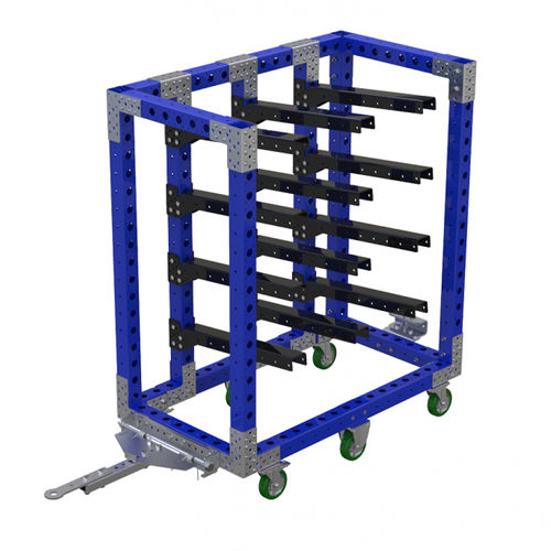 Wagen für Materialumschlag - Q-100-0769  - FlexQube - Metall / 6-Rad