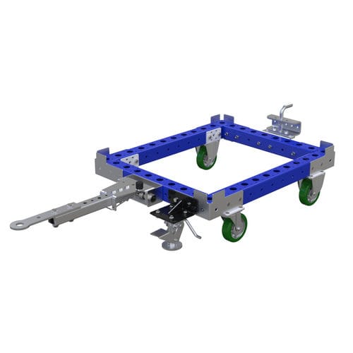 Wagen für Materialumschlag - Q-100-0995  - FlexQube - Metall / Niederflur / mit Lenkrolle
