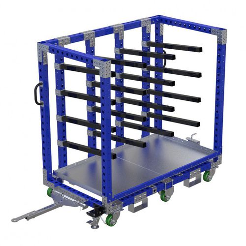 Transportwagen - Q-100-0618  - FlexQube - Metall / Fachböden / für schwere Lasten