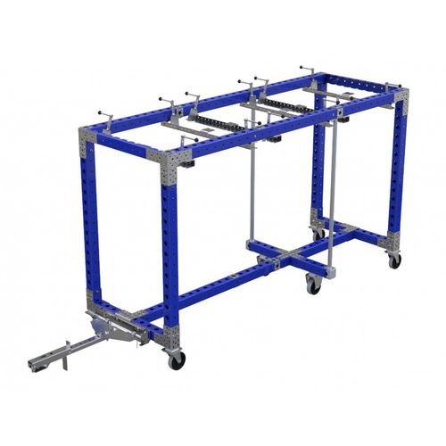 Wagen für Materialumschlag - Q-100-0604  - FlexQube - Metall / Fachböden / mit Lenkrolle