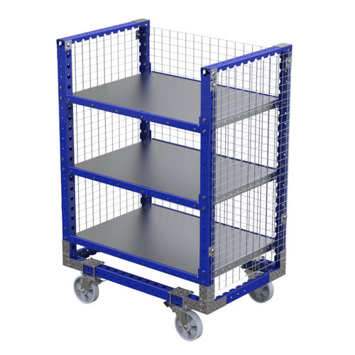 Wagen für Materialumschlag - Q-100-0316  - FlexQube - Metalldraht / 3 Ebenen / für Behälter