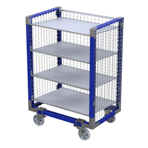 Wagen für Materialumschlag - Q-100-0468  - FlexQube - Metalldraht / 4 Ebenen / für Behälter