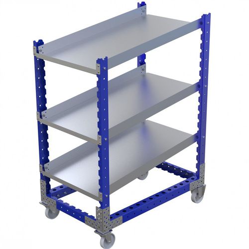 Lagerungswagen - Q-100-0251  - FlexQube - Metall / 3 Ebenen / für Behälter