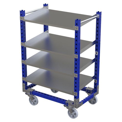 Lagerungswagen - Q-100-0622  - FlexQube - Metall / 4 Ebenen / für Behälter
