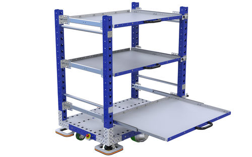 Transportwagen - Q-041-0025  - FlexQube - Fachböden / motorisiert