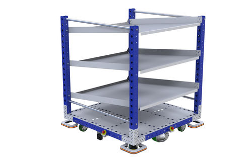 Fachböden-Wagen - Q-041-0027  - FlexQube - motorisiert