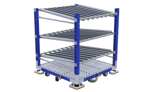 Fachböden-Wagen - Q-041-0028  - FlexQube - motorisiert