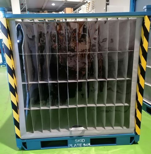PVC-Behälter - MGR srl - Stahl / für Materialumschlag / mit Rollen