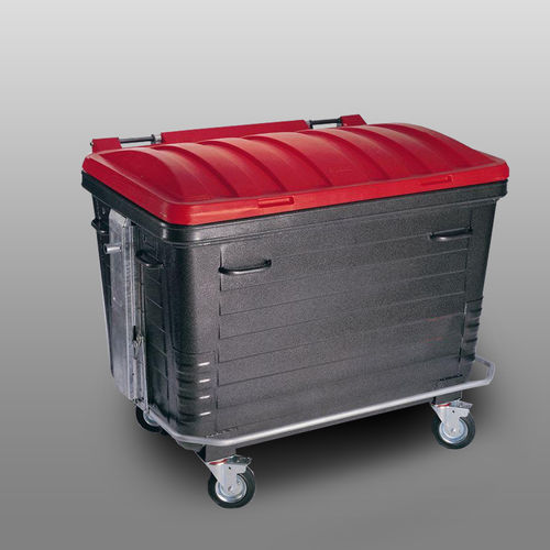 Müllbehälter / galvanisiertem Stahl - Green City International doo - für städtische Produkte / mit Deckel / 4 Räder