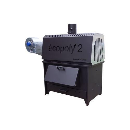 Stationärer Heißluftgenerator - ECOPOLY 2 - AIRLAT - Holz / mit Abzug