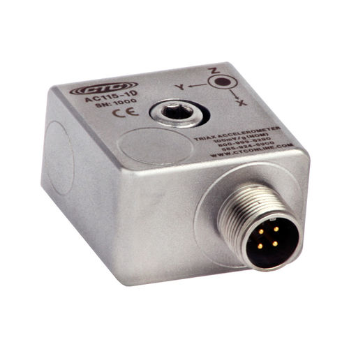 Dreiachsiger Beschleunigungsmesser - AC1, 2, 3  series - Connection Technology Center Inc. - 2-achsig / piezoelektrisch