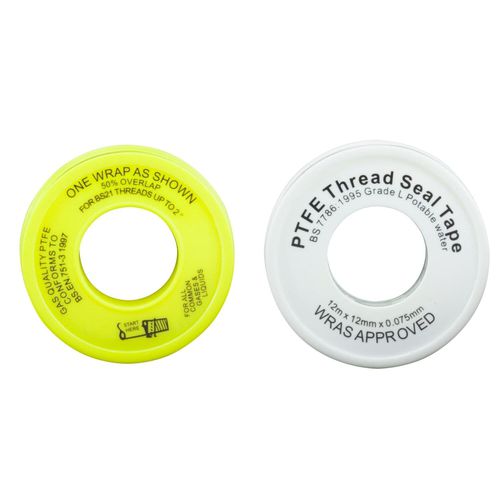 Dichtungsklebeband - G-012-05	 - Vital Parts ltd - PTFE / weiß / gelb