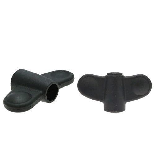 Flügelmutter - WING0210	 - Vital Parts ltd - Messing / Thermoplast / Gewinde