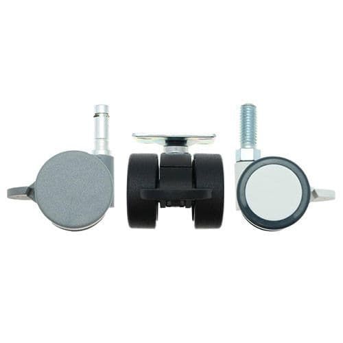 Bockrolle - CST070-B - Vital Parts ltd - mit Grundplatte / Gewindeschaft / Polyamid