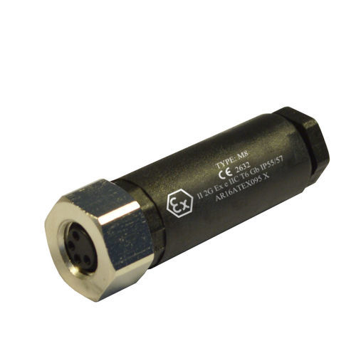 M8-Steckverbinder - 08FC4000-S-ATEX - H.T.P. - Stromversorgung / gerade Ausführung / sechseckig