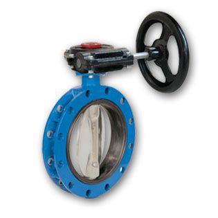 Absperrklappe - 2314 - INTERNATIONAL FLUIDES CONTROLES - mit Handrad / für Gas / Doppelflansch