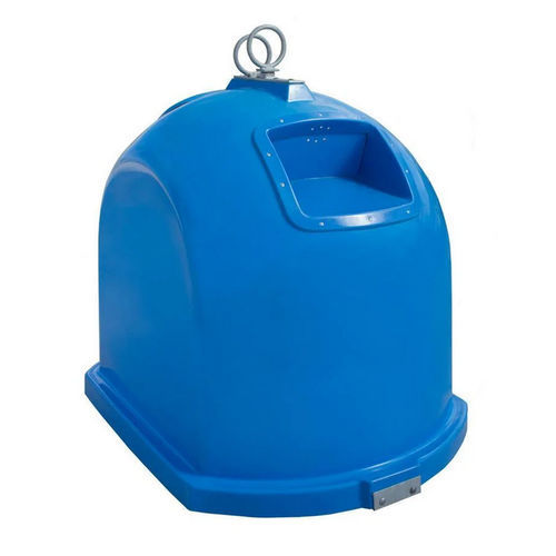 HDPE-Abfallbehälter - ENVOTEC - Seitenlader / für Recyclingprodukte / mit Deckel