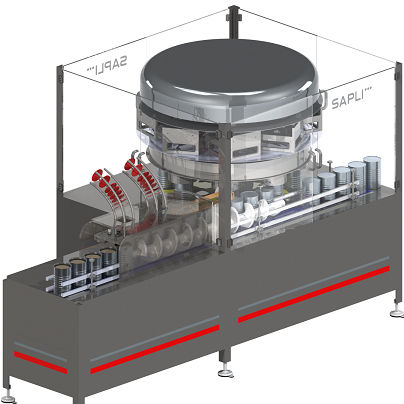 Verschließmaschine für Konservendosen / mit Vakuum Technik - Sapli