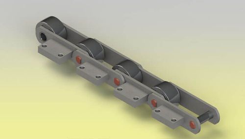 Edelstahl-Förderkette - Z.M.C. SRL - mit Halterungen / für die Getränkeindustrie / für Flaschenspülmaschine