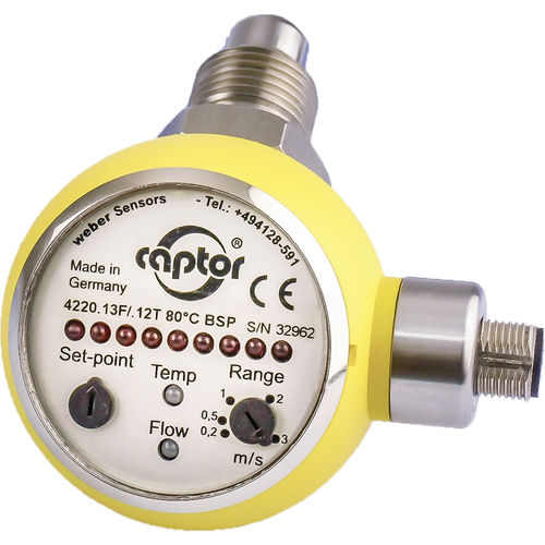 Kalorimetrischer Strömungssensor - 4220.xxF/.xxT xx °C - weber Sensors GmbH - Volumen / für raue Umgebungen / für Flüssigkeiten