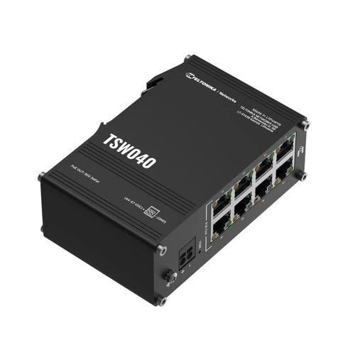 Ethernet-Switch / unmanaged - TSW040 - TELTONIKA SAS - 8 Ports / für DIN-Schiene / eingebaut