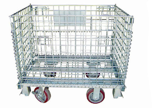 Stahl-Palettenbox - Aceally (Xiamen) Technology Co., Ltd - Lager / mit Rollen / Drahtgewebe