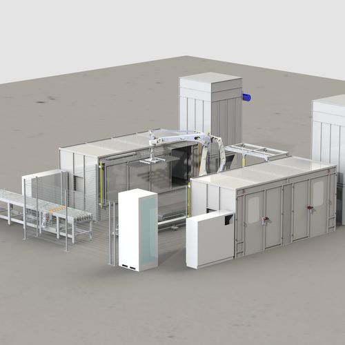 Offene Pulverbeschichtungskabine - RD - CG01 - Whitech srl - Filterpatrone / automatische Filterreinigung / Zyklon