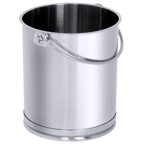 Edelstahl-Kübel - AMS-51605 series - NOVETAL - rund / mit Griff