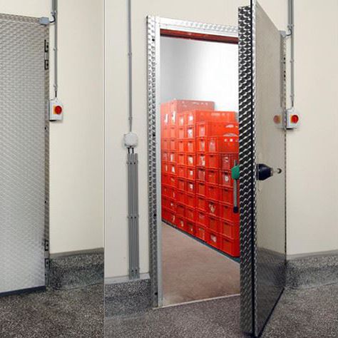 Einflügeltür - VDM FREEZER - METAFLEX - mit Scharnier / galvanisiertem Stahl / für den Innenbereich