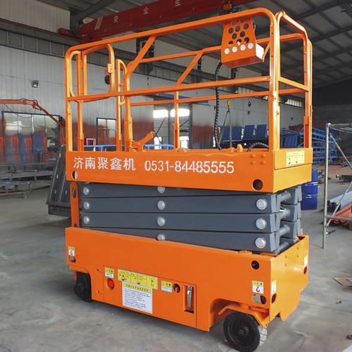 Scherenarbeitsbühne mit Eigenantrieb - a12003 - Jinan Juxin Machinery Co., Ltd. - auf Rädern / hydraulisch / Innen- und Außenbereich