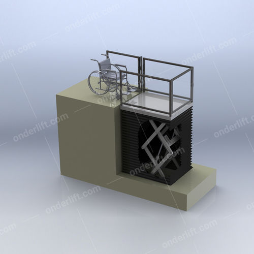Hydraulischer Aufzug - EXT series - ONDER GRUP MAKİNE - für Personen mit eingeschränkter Mobilität / Edelstahl / Plattform