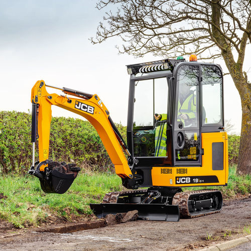 Minibagger - 19C-1 - JCB - auf Raupen / Diesel / für Baustellen